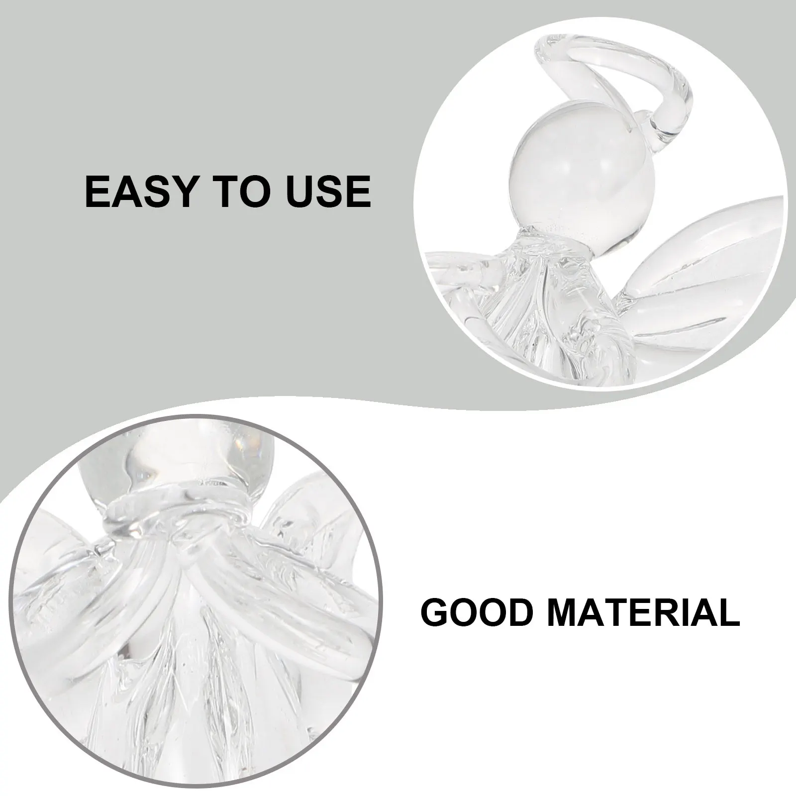 

1Pcs Mini Clear Glass Angel Handmade Decorative Hanging Ornament DIY Car Religious Spiritual Home Gift Mini Glass Angel