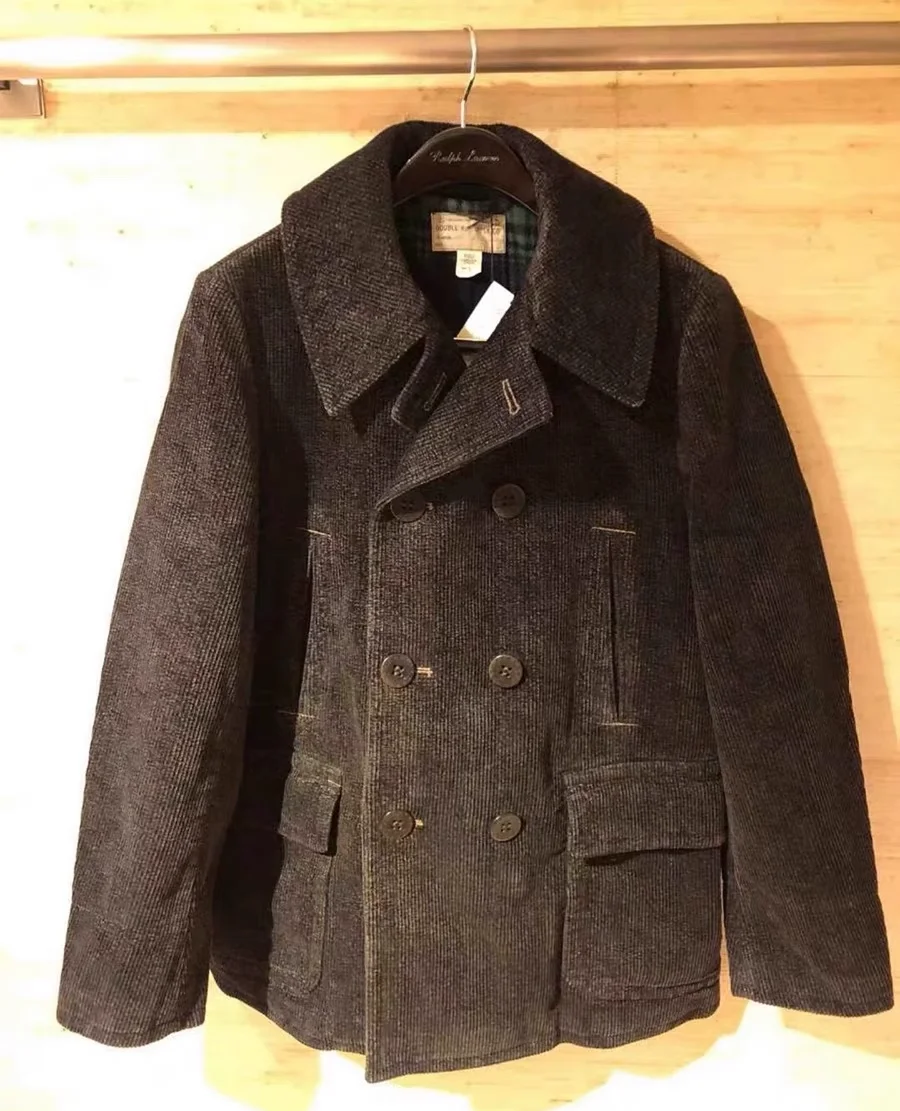 RL WOLSTON Limited Edition U.S.NAVY Corduroy U.S. Navy 740 Double-breasted Coat