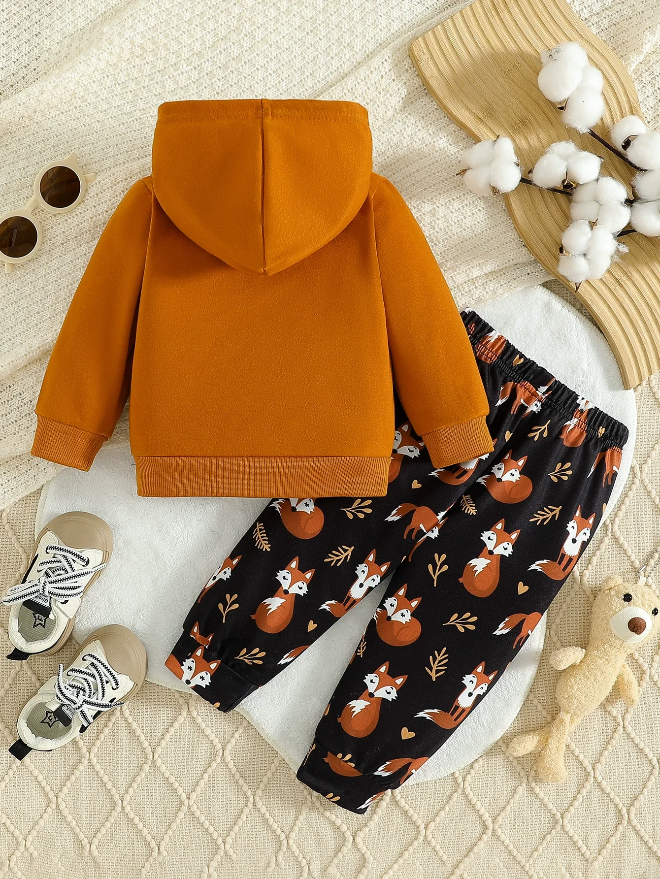 Daily Fall Winter Style 2PCS SETS kids' sets and outfits for Cute Baby Girl Clothes Girls Clothes Top and Flowy Skirt Set