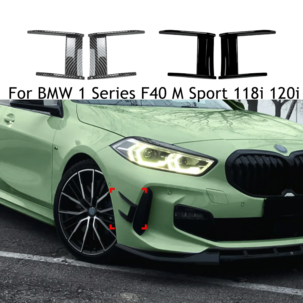 

Car Front side Bumper Wind Knife Blade Front Bumper Spoiler Canard Deflector For BMW 1 Series F40 M Sport 118i 120i 2019 + MP