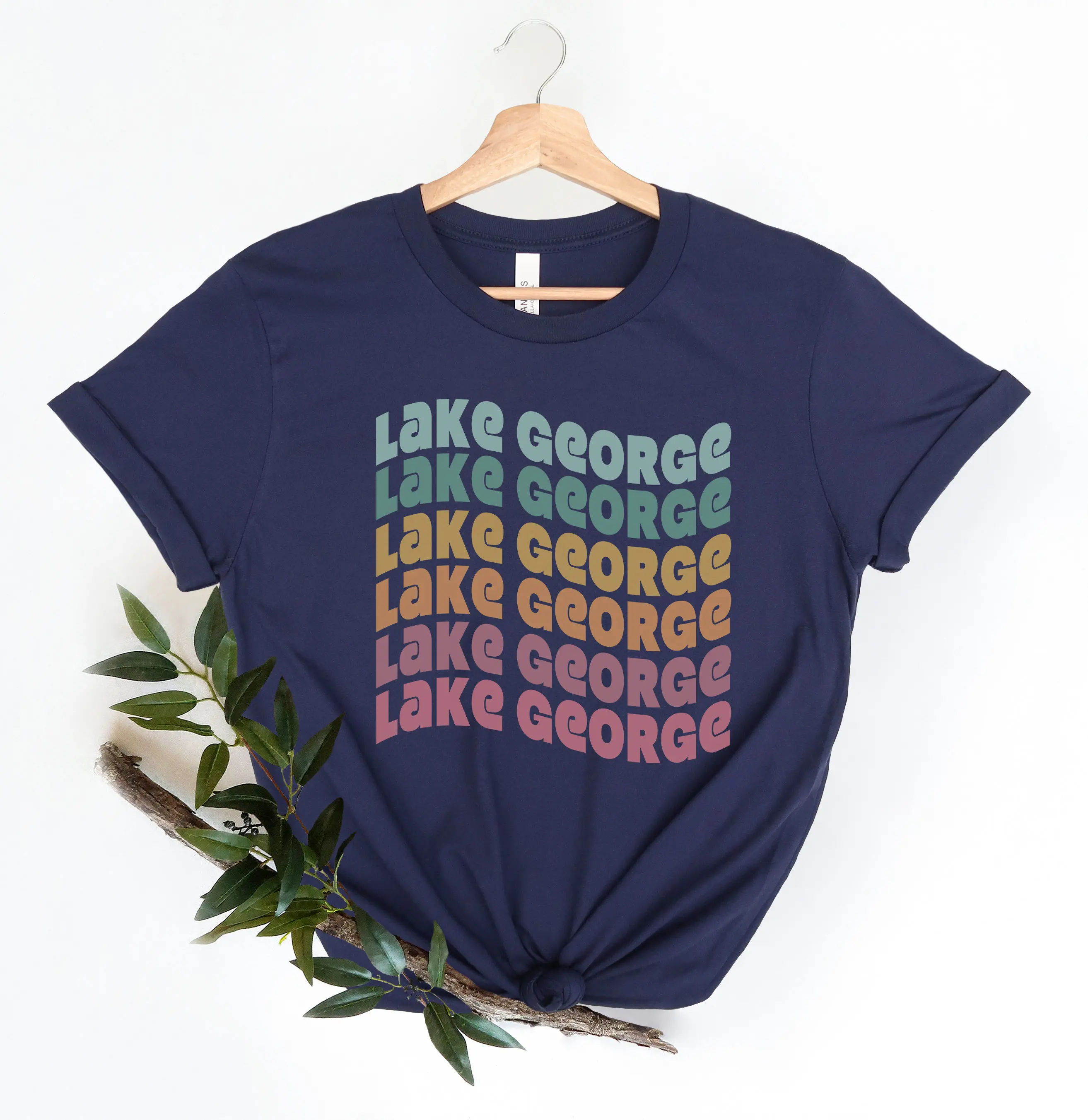 Lake George T Shirt Honeymoon New York Retro Life Vacation Souvenir