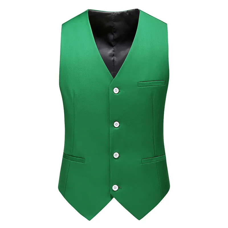2025 Fashion Slim-Fit Solid Color Suit Vest for Men,16 Colors Business Casual Wedding Multi-Occasion Men's Waistcoat,Asian Size