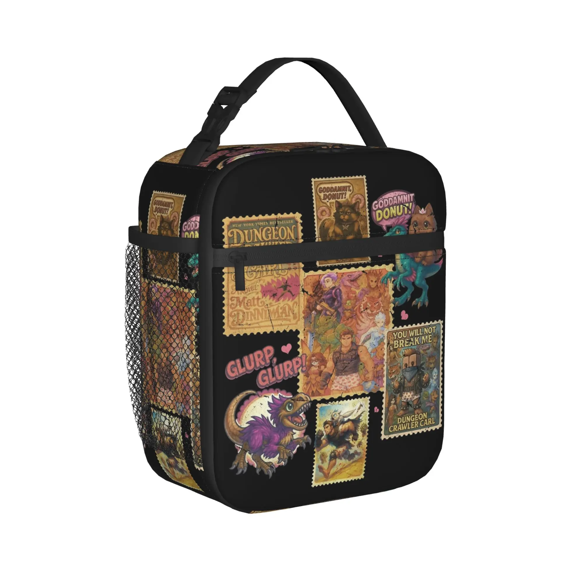 Dungeon Crawler Carl Goddamnit Donut You Will Not Break Me Thermal Insulated Lunch Bag for Food Bag Thermal Lunch Box