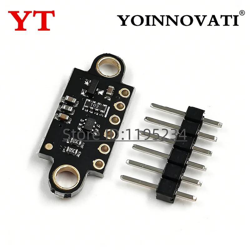 1-10PCS VL53L0X Time-of-Flight (ToF) Laser Ranging Sensor Breakout 940nm GY-VL53L0XV2 Laser Distance Module I2C IIC 25MM*10.7MM