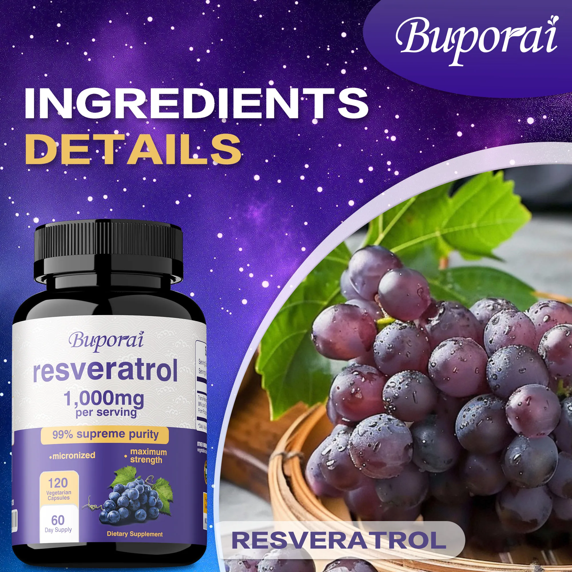 Resveratrol Capsules - Promote - Health And Wellness Promotion ulasan dan harga