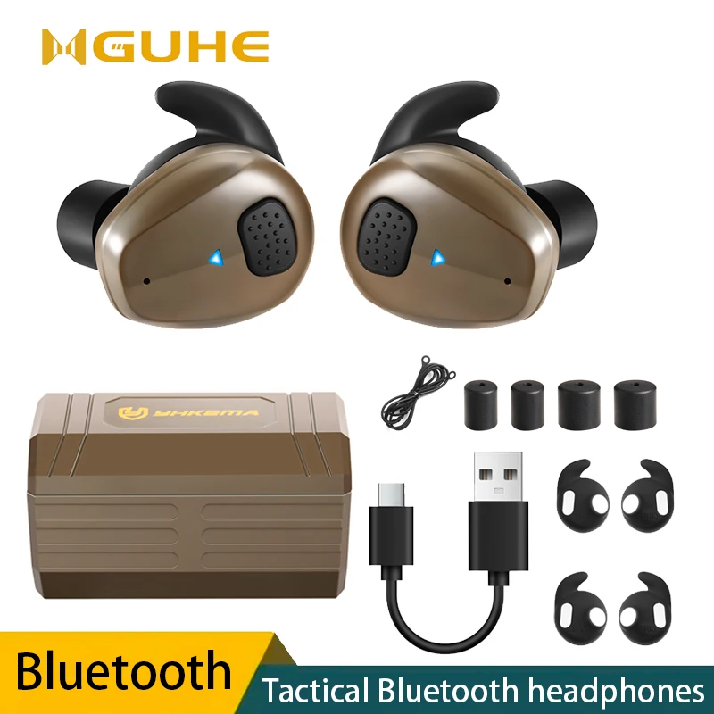 

Tactical Bluetooth Headphones,YHKEMA EB10, Shooting Noise-cancelling Earplugs,Hearing Protection for Hunting or Shooting