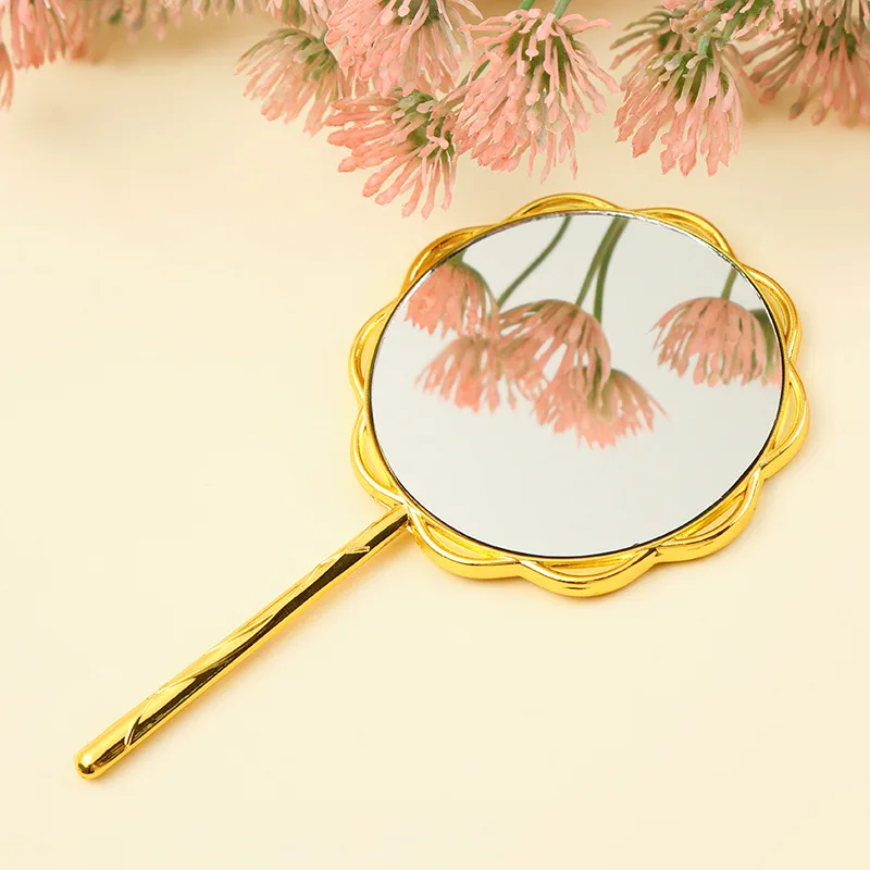 Custom Retro Cultural Handheld Makeup Mirror Style Metal Cartoon Cultural Tourism Souvenir