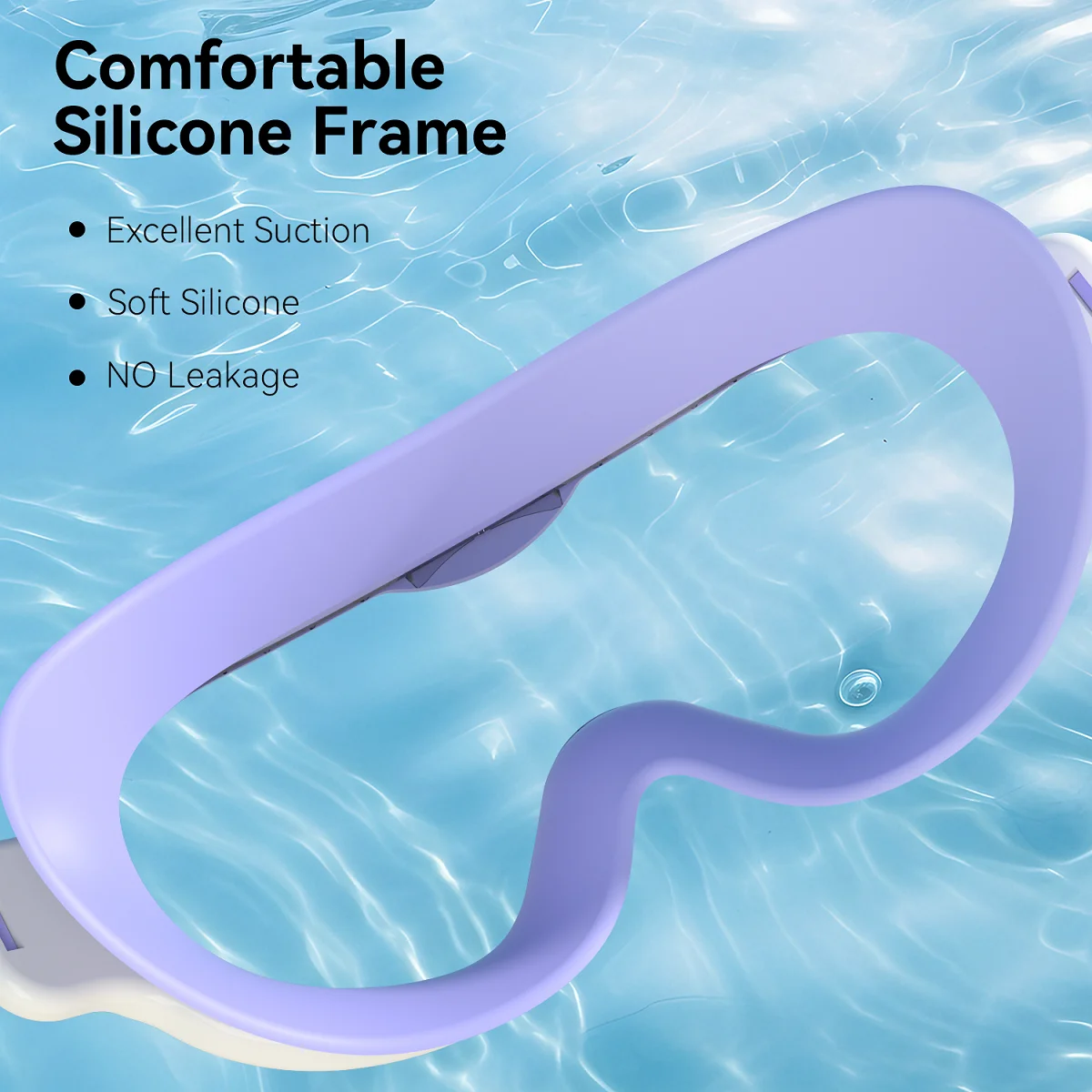 أطفال نظارات السباحة إطار كبير رؤية واسعة رؤية واضحة مكافحة الضباب المضادة للأشعة فوق البنفسجية لا تسرب مقاوم للماء سريعة قابل للتعديل الطفل سن 6-15