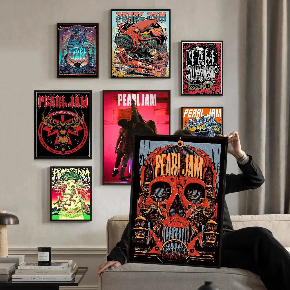 P-Pearl J-Jam Band Movie ملصقات لاصقة يتوهم الجدار ملصق لغرفة المعيشة زخارف للحانات اللوحة الزخرفية خمر