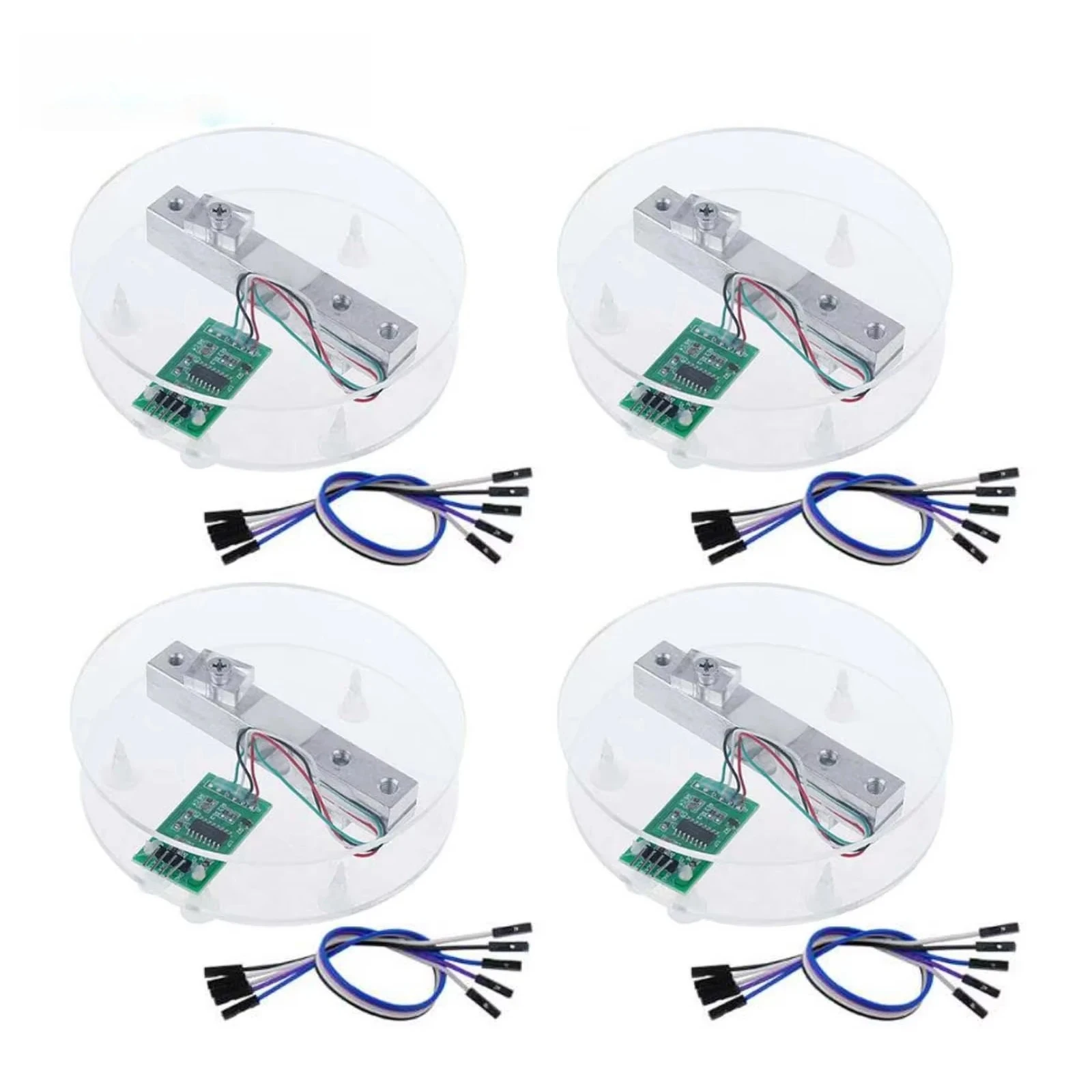 4Sets Digital Load Cell Weight Sensor Kit 1/5/10/20KG HX711 AD Converter Breakout Module Electronic Kitchen Scale for Arduino