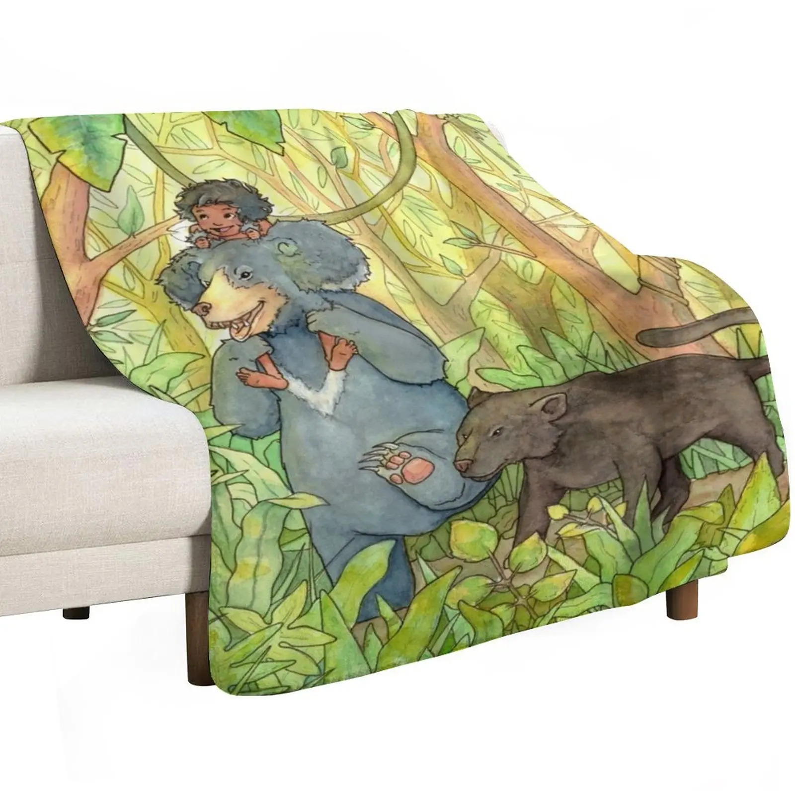Three Friends on a Walk Throw Blanket Decorative Beds Kid'S For Baby Moving Picnic Softest Blankets