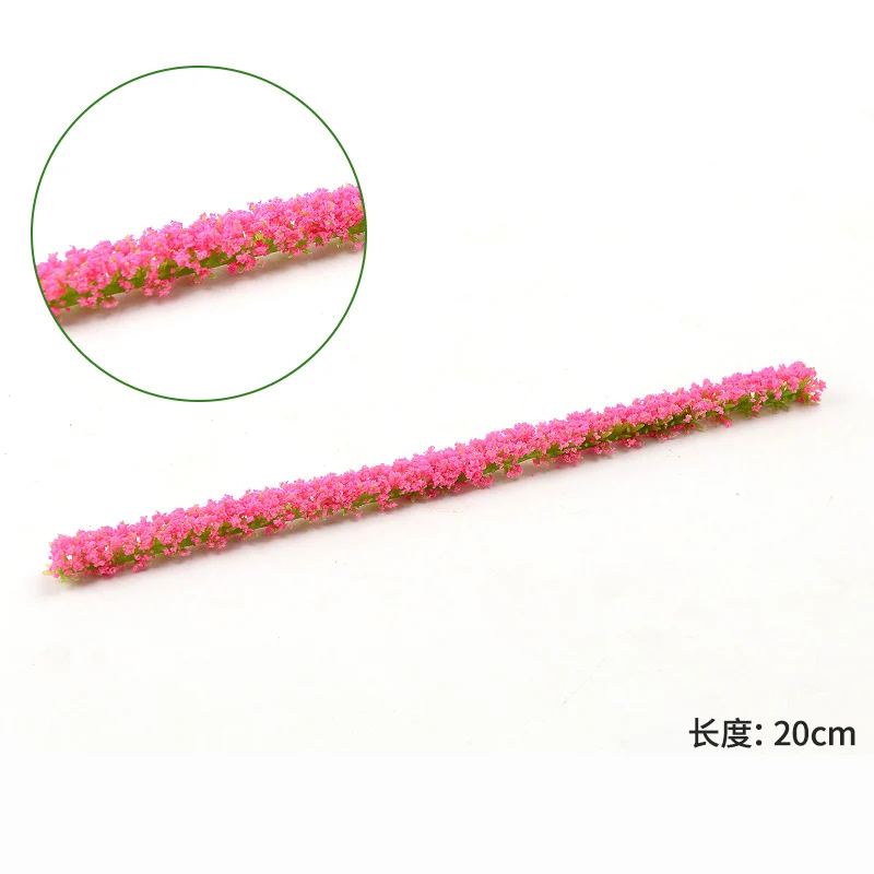 20CM 1Set Miniature Flower Grass Cluster Garden Decor DIY Grass Tufts Building Layout Static Scenery Model Durable Sand Table