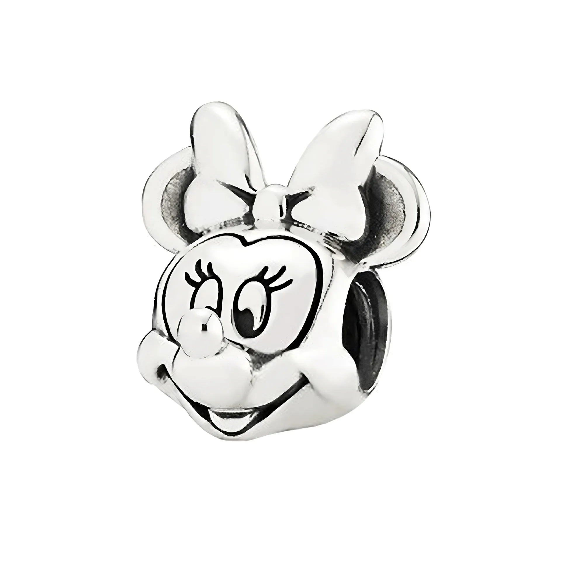 Pendentif à breloque Winnie l'Ourson Mouse pour femme, argent regardé 2024, or rose, convient aux bracelets Pandora, bijoux Disney, nouveau, 925