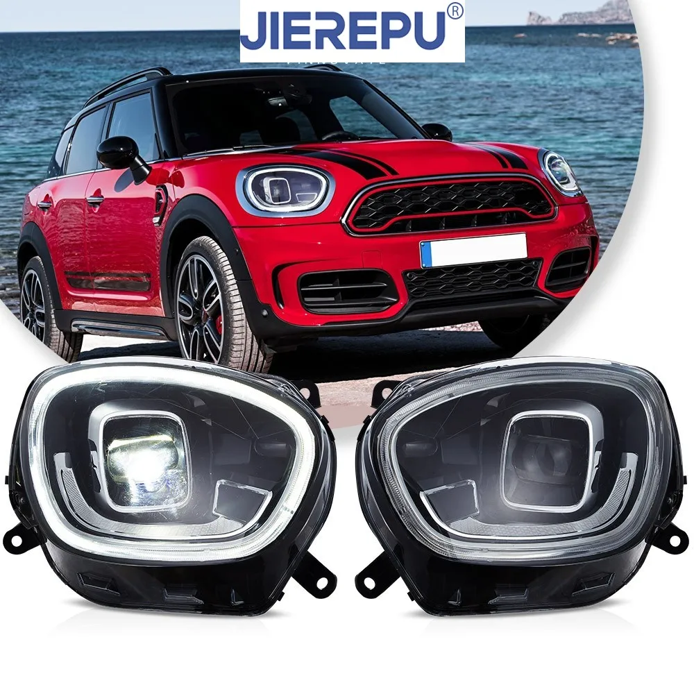 

1 комплект светодиодных фар в сборе для Mini Cooper Countryman F60 2017-2020, передние лампы, светодиодные DRL, анимационные автомобильные фары, аксессуары
