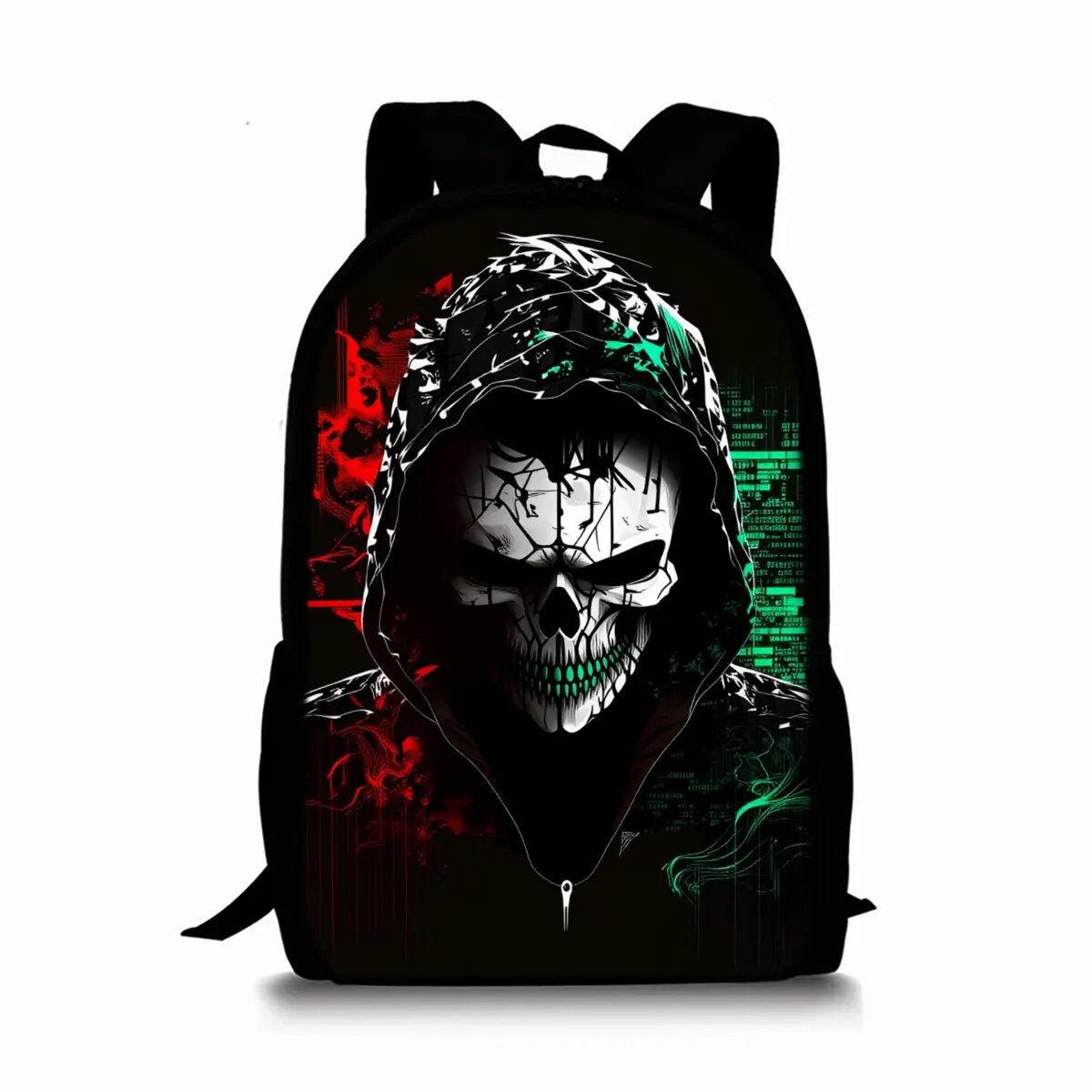 Skeleton Joker Print Single Layer Backpack for Boy/Girls Best Gifts 2D Flat Cartoon School Bag for Children Bags
