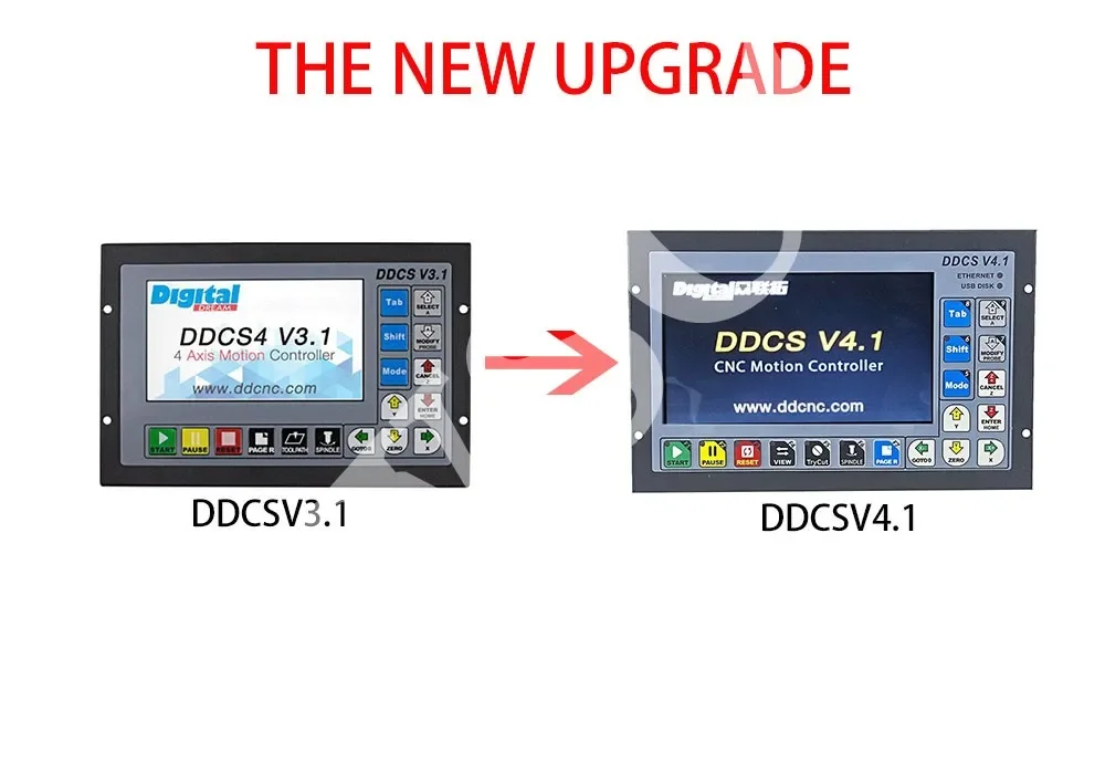 CNC latest DDCSV3.1 upgrade DDCS V4.1 3/4 axis independent offline machine tool engraving and milling CNC motion controlle