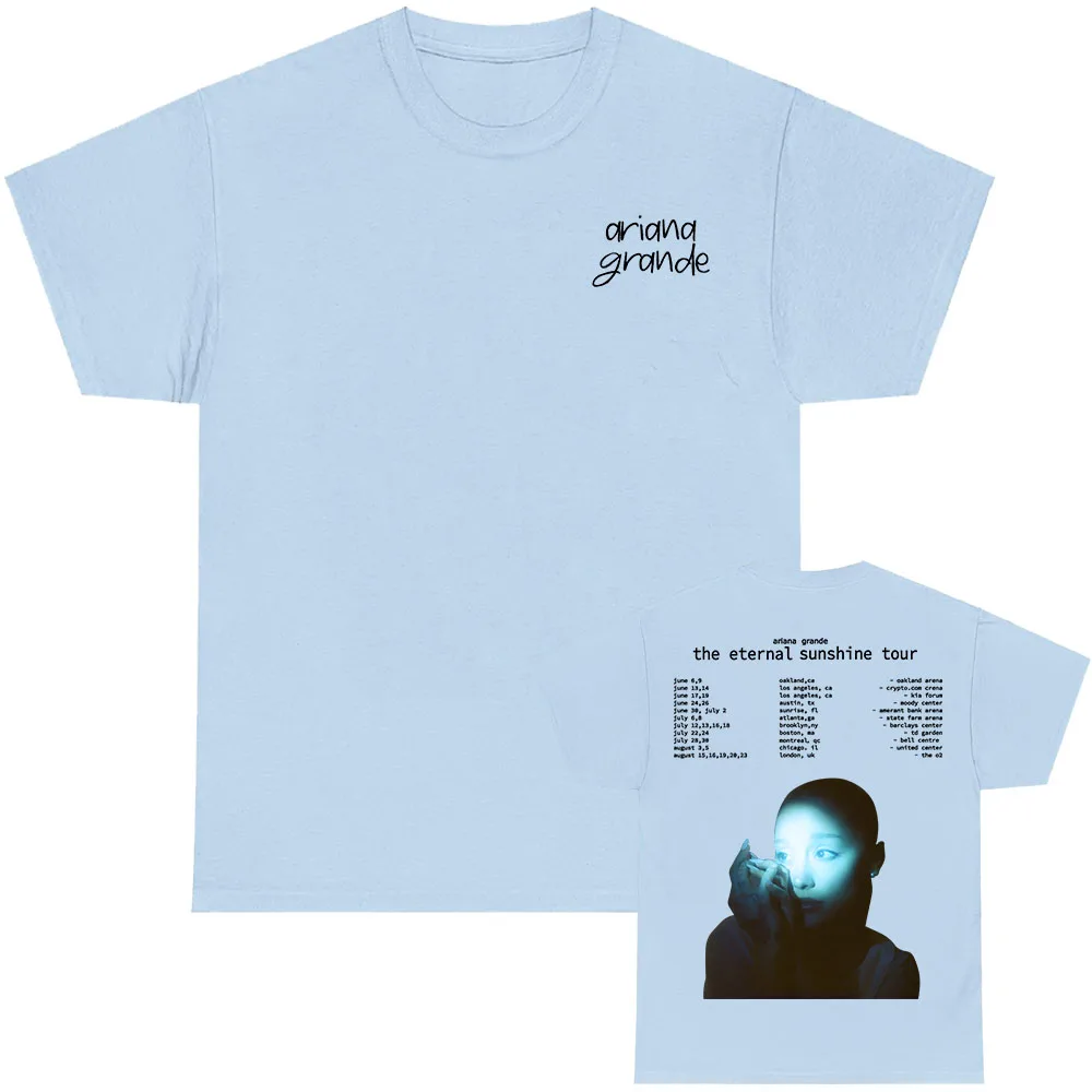 

Ariana Grande The Eternal Sunshine Tour T-shirt Cotton Short Sleeve Loose Tshirts Singer Graphic Print Tee-shirt Women Men Tees