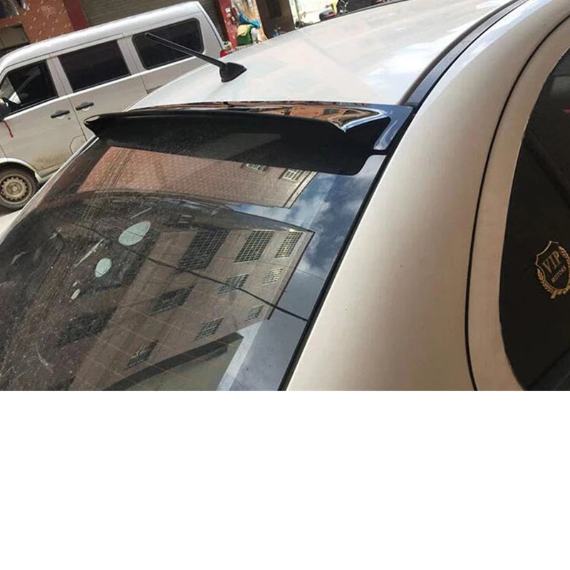 For Roof Spoiler Wing Mitsubishi Lancer EX ABS Plastic Car Rear Window Black Tail FIN Accessories 2009-2016 Year