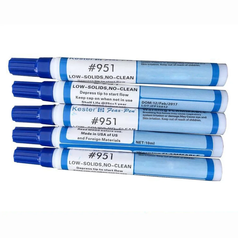 1Pcs 951 Soldering Flux Pen 10cc Free-clean Rosin Flux Welding Pen Tool Low Solids PCB Board Soldering Solar Panel Welding Pen