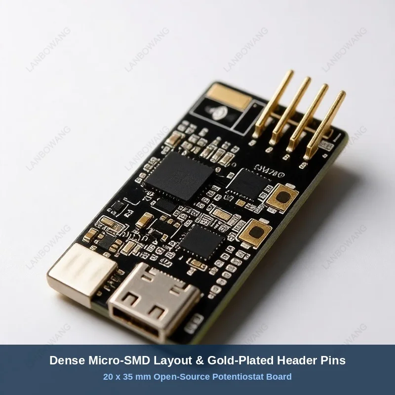 Open Source Potentiostat Development Kit, With PCB & Full Source Code, WiFi Control for CV EIS DPV Electrochemical Research