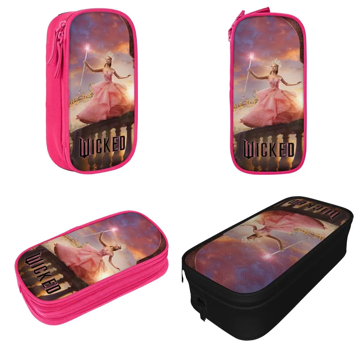 Glinda Wicked Movie Pencil Cases New Musical Pen Box Bag Student Large Storage Students School Cosmetic Pencilcases