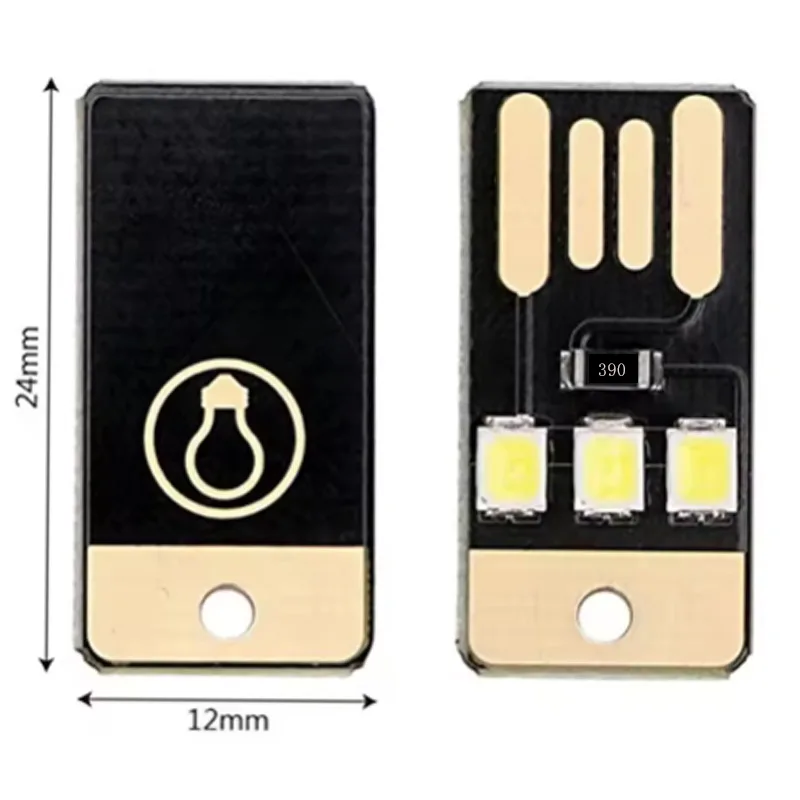 20pack Ultra-thin mini USB LED lamp, computer lamp, power bank, portable high-intensity USB lamp, touch switch, night light