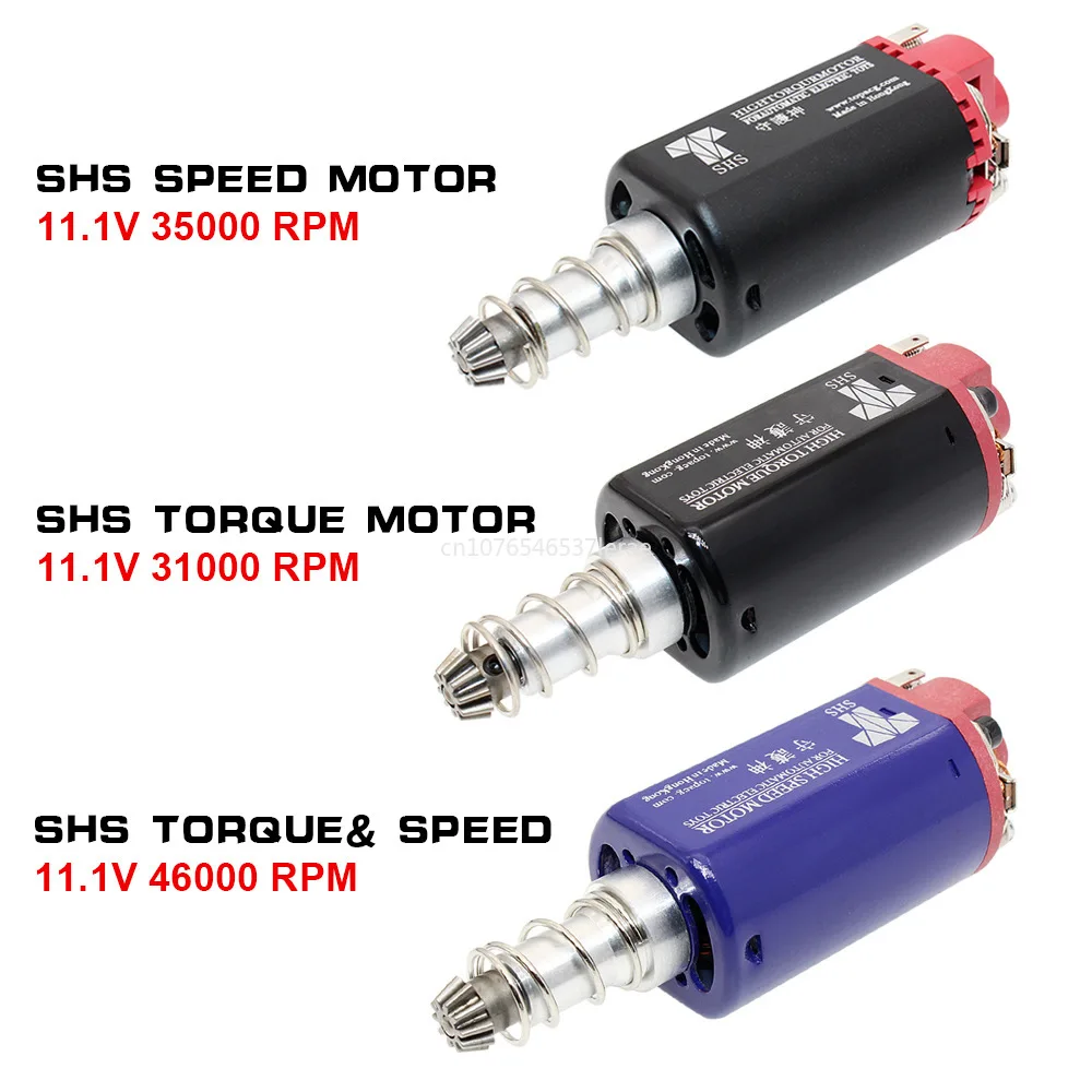 SHS AEG 480 Engines Long Axle High Torque / High Speed Motors For Gearbox Weapon M16/M14/MP5 Airsoft Gel Blaster Gun Accessories