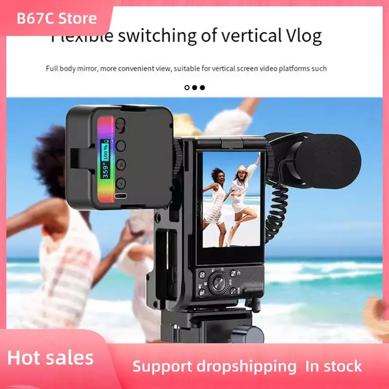 

B67C For Sony ZV-1II Camera Grip Base Plate ZV1M2 L Plate ZV1F Cold Shoe Mount Expansion Quick Release Plate,Silver Durable