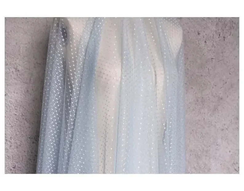 5 Colors Black White Stretch Dot Lace Fabric Small Dots Mesh Tulle fabric For Girl Dress Tutu Dress Wedding Dress Bridal