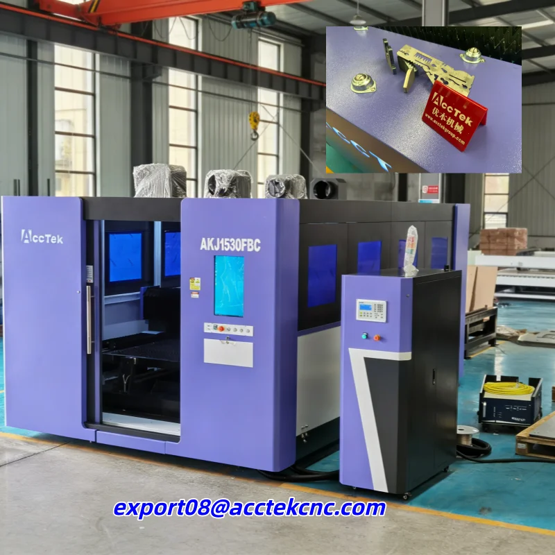 

Fully Enclosed Design Fiber Laser Cutting Machine 1500W Optional Gantry For Industrial Steel Iron Aluminum Plate Processing