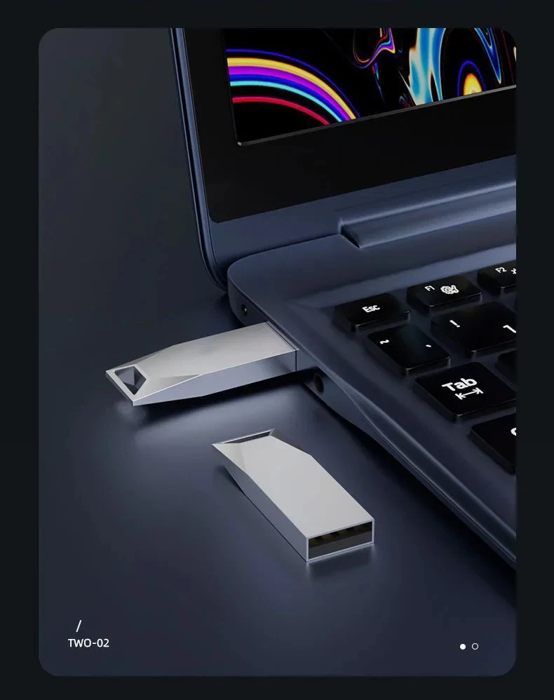Xiaomi USB 3.2 2 تيرا بايت محرك فلاش معدني U القرص عالية السرعة الذاكرة عصا مقاوم للماء SSD تخزين هاتف الكمبيوتر نقل البيانات المحمولة جديد