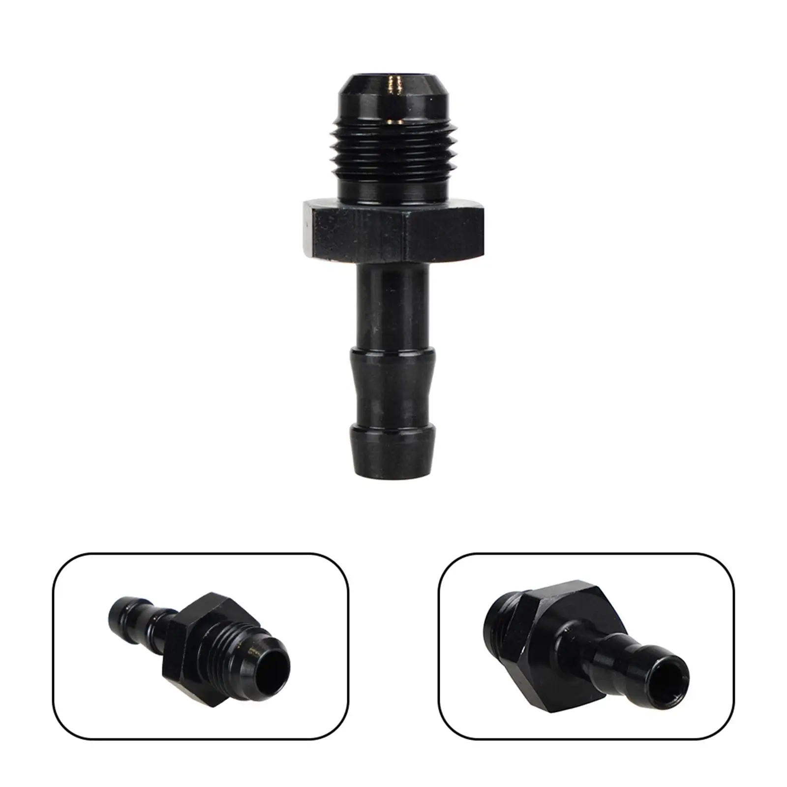 Push on Barb Adapter 6AN Male Threads to 5/16inch Metal Fitting High Performance Oil Hose Replacement Spare Parts