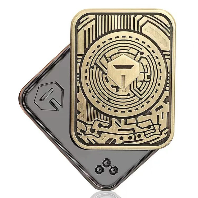 

EDC Metal Fidget Магнитная монета Механический слайдер Push Card Толкающая пластина Сенсорные игрушки для снятия стресса Antistresse
