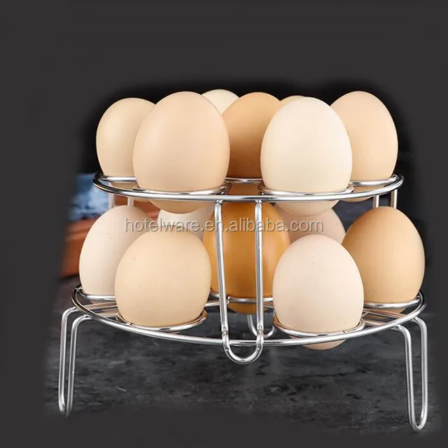 Hot Sales Round Egg Steamer Rack High Grade Stainless Steel 2 Pack Stackable Cooker Food Steamer Rack