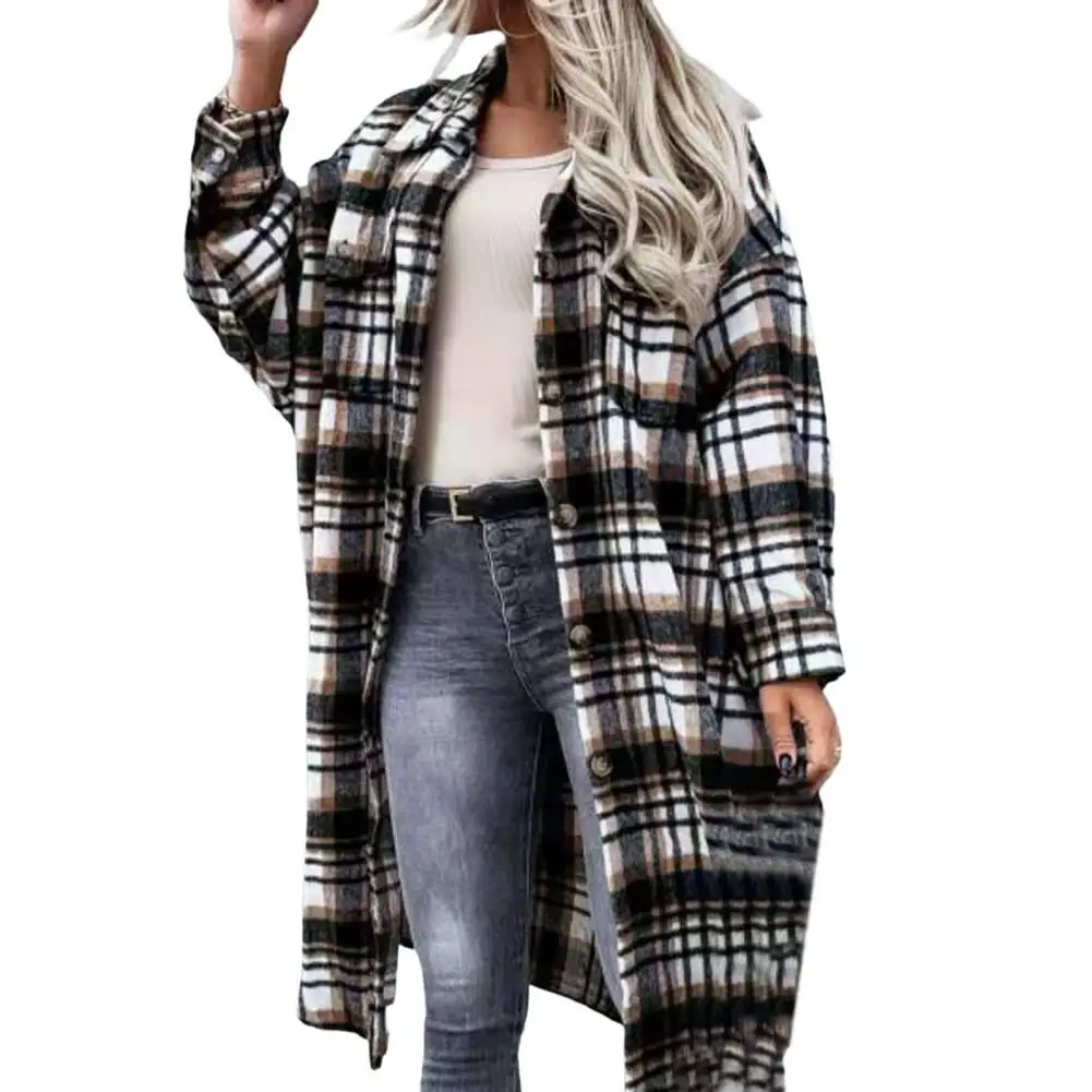 Spring Autumn Plaid Elegant Fashion Women Shirt Harajuku Loose Casual All Match Lady Tops Long Sleeve Korean Style Button Blusa