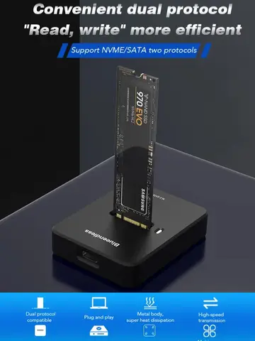 Blueendless ภายนอก SSD Hard Disk M.2 SSD Enclosure 10G ออนไลน์อ่านความเร็วในการเขียน SSD สําหรับ M.2 SSD Docking Station