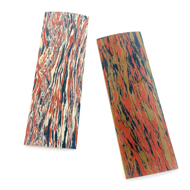 2 Colors 120X40X30MM / 120X40X8MM Sizes Stable Colorful Laminated Wood Board Pattern Cured Wood Plate for Knife Handle DIY Make