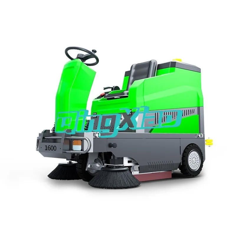 BS1600 Ride On Industrial Floor Sweeper School Road Sweeping Vehicle Commercial Electric Street Cleaning Machine Heavy Duty Tool