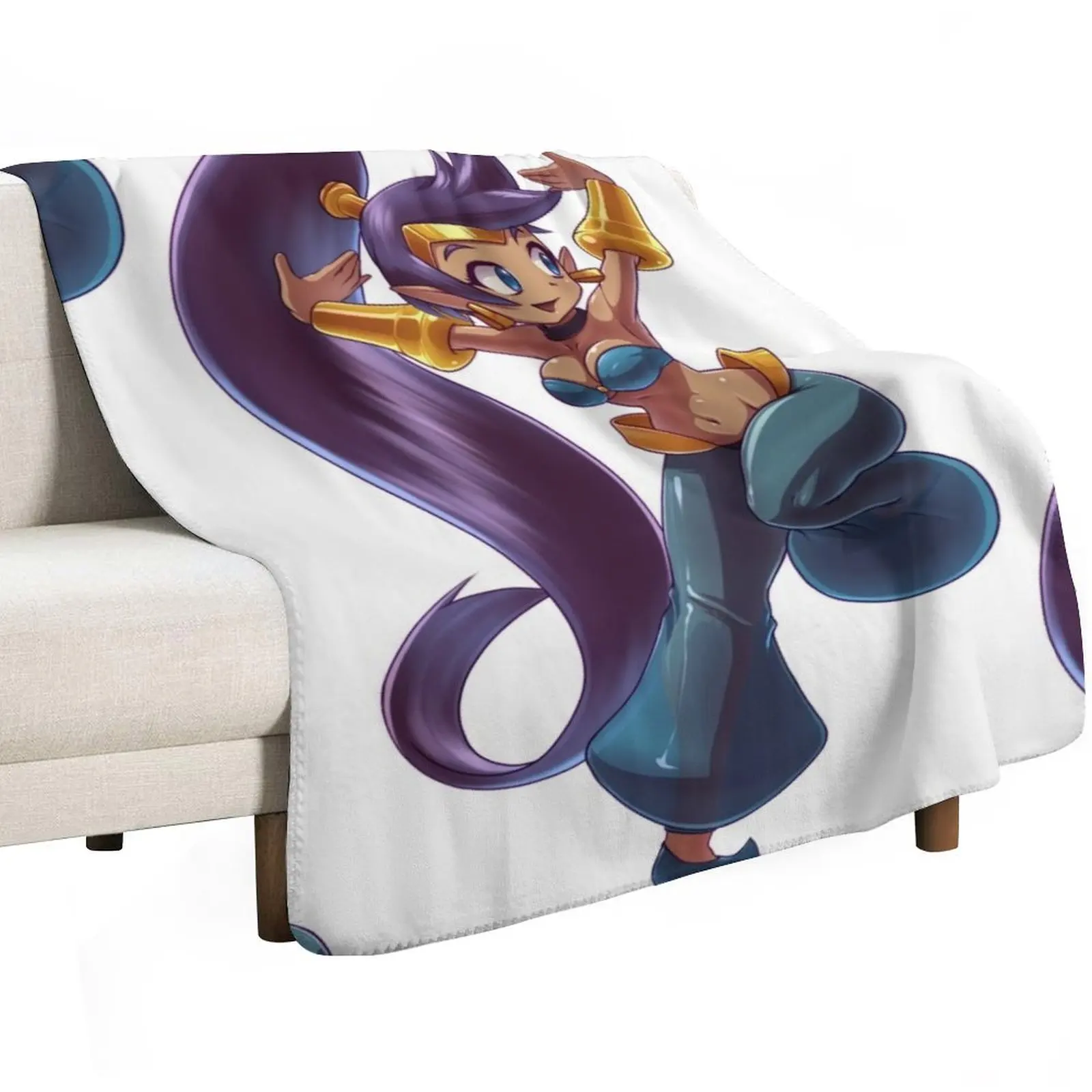 Shantae dancer - blue Throw Blanket Soft Plush Plaid Luxury Designer for babies Decorative Sofa Moving for winter Blankets