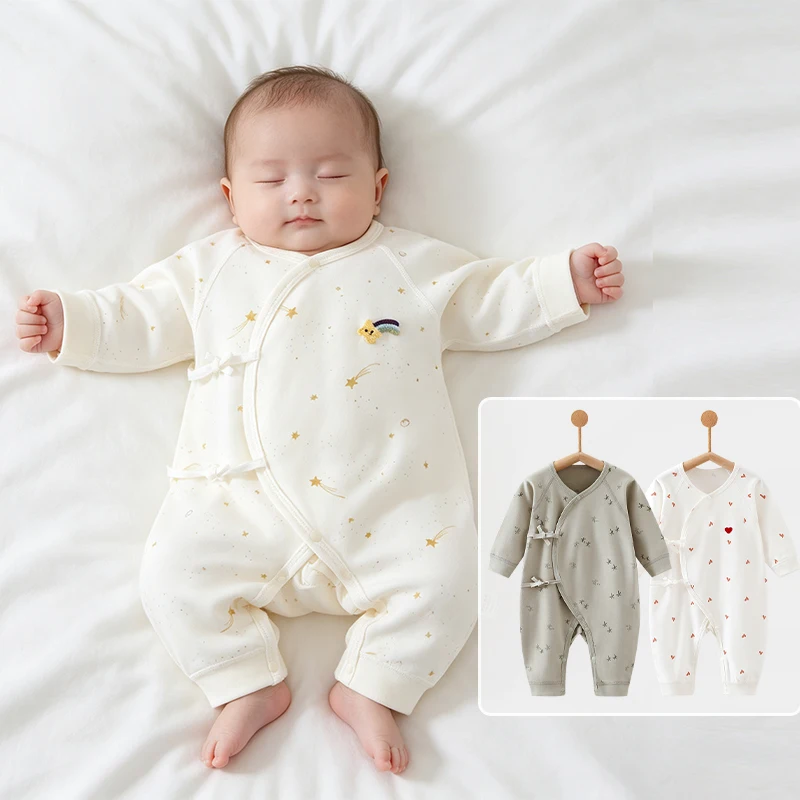 Four Seasons Newborn baby Clothes 100% Cotton Casual Infant Bodysuit baby Girl Clothes Outfit Newborn Essentials