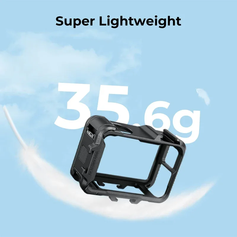 SmallRig Camera Case for DJI OSMO Action 5 Pro / 4 / 3 Full Protective Frame Case Cold Shoe Side Quick Release Mount 5135