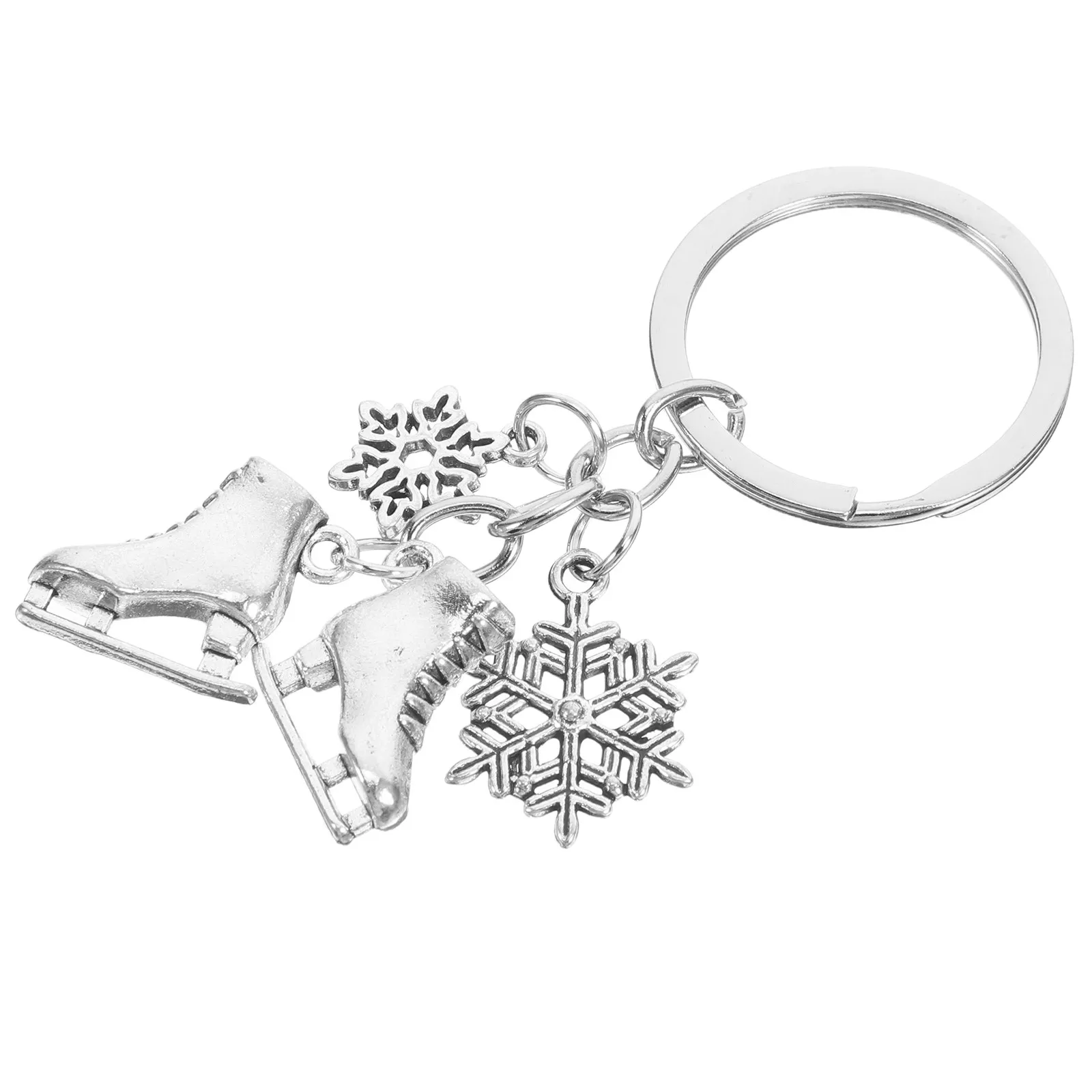 Snowflake Ice Skate Keychain Stylish Winter Sports Key Accessory Skating Lover Party Favor Keychain for Key Skating Present