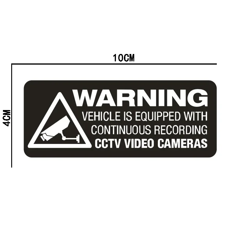 WARNING RECORDING CCTV ON BOARD Dashcam Security Car,Van,Window Decal Car Sticker Car Styling Accessories 10cm*4cm