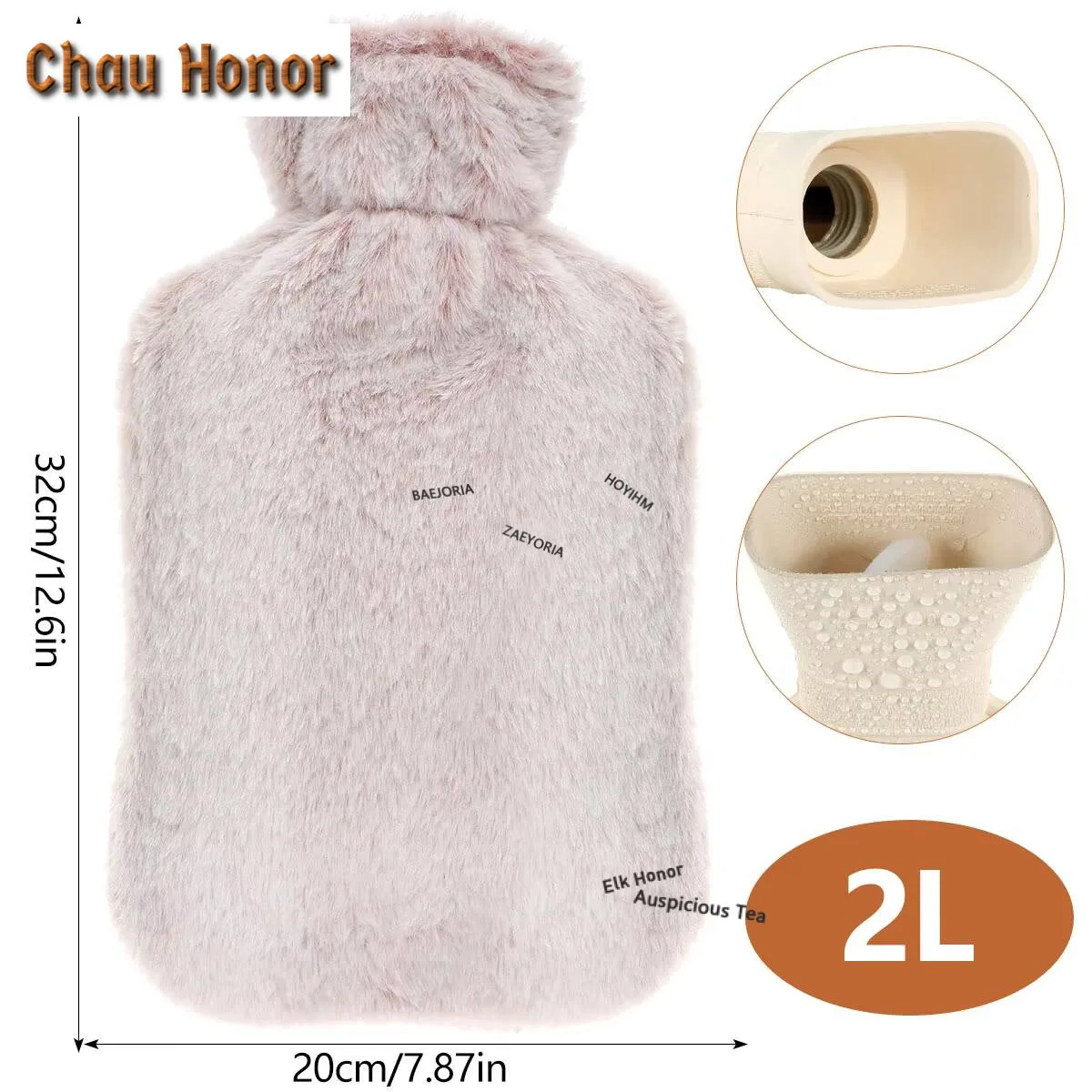 Hot Water Bottle Soft To Keep Warm In Winter Portable And Reusable Protection Plush Covering Leak-proof Rubber Hot Water Bottle