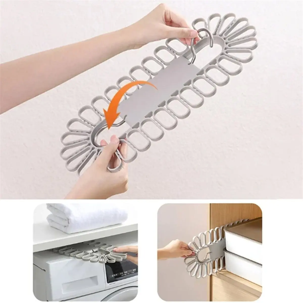 

Новинка 2026, 2 шт., сушилка для носков, компактная многофункциональная вешалка для одежды с 32 зажимами, устойчивая подвесная клипса для нижнего белья