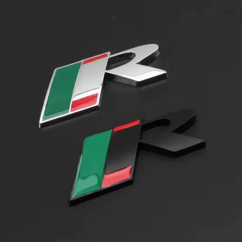 for Jaguar R Badge XF XKR XJL Car Logo Metal Trunk Emblem Sticker Personalized Modification R Letter Rear Tail Decor