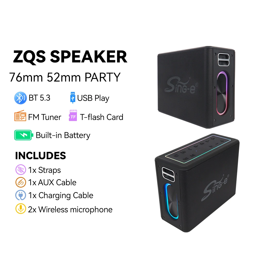 300 واط عالية الطاقة Soundbox في الهواء الطلق مقاوم للماء مضخم صوت محمول مربع الرقص المتكلم مع ميكروفون مزدوج نظام الكاريوكي المنزلي