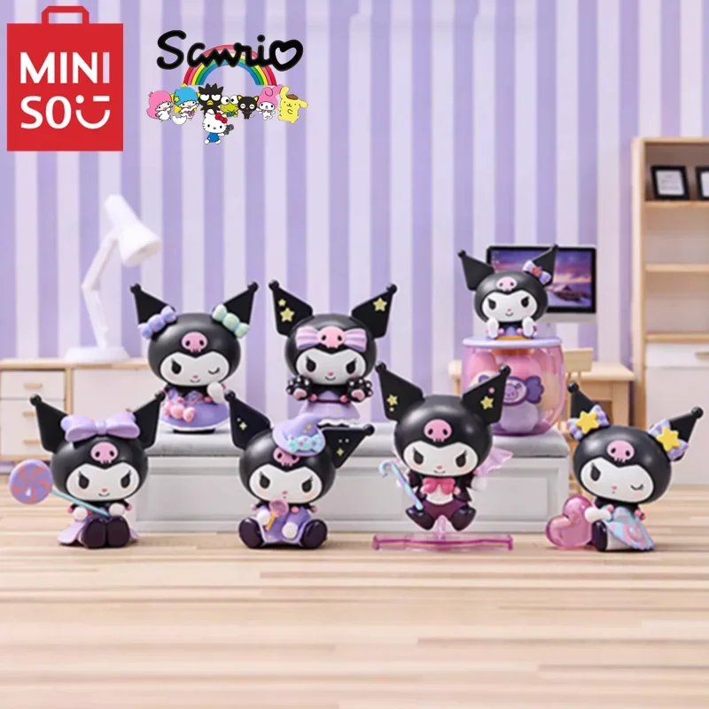 

Genuine MINISO Sanrio Blind Box Kuromi Hand-made Trick or Treat Series Doll Collection Model Kawaii Halloween Birthday Gift