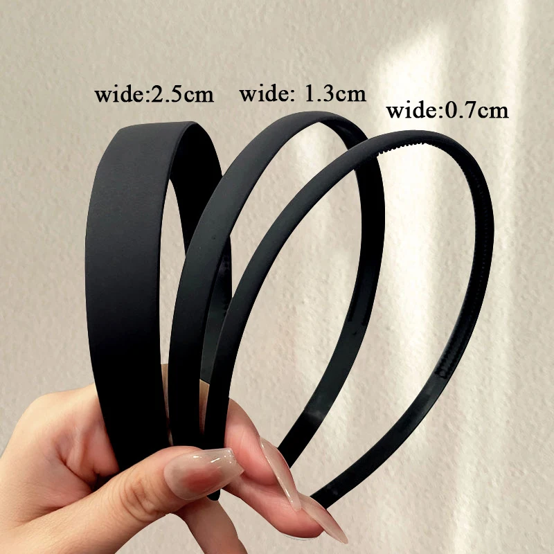 3PCS Fashion Hair Bands for Women Men Solid Color Non-slip Thin Edge Headband Girls Hair Hoop Hairband Hair Accessories