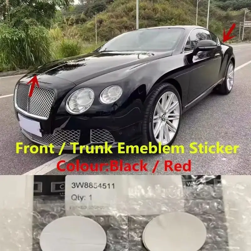 

NEW Front Grill Bfor Continental emblem badge Emblem and Trunk BadgeGt Gtc Flying Spur car Metal Emblem